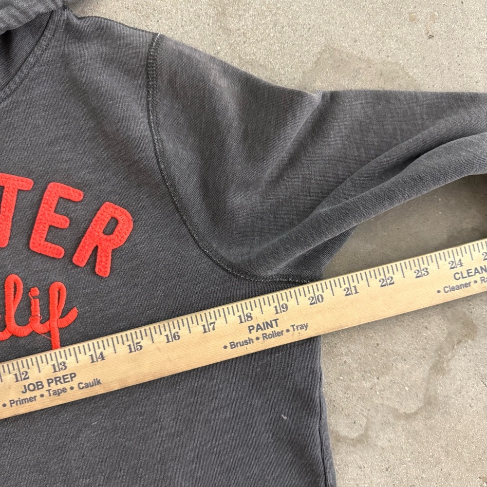 Hollister Hoodie Faded Grey Front Pocket Size M - Picture 3 of 5